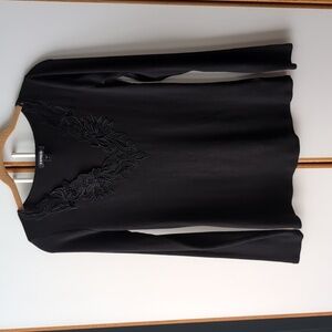 Express Lace Trim Comfy Ribbed Tee M